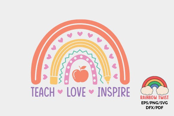 Download Teacher Boho Rainbow SVG - Tea Collection