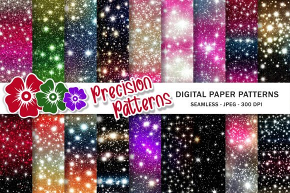Download Seamless Sparkle Night Background Paper - Night Collection
