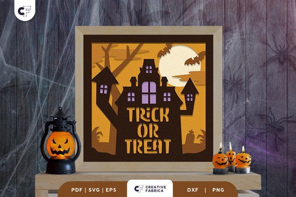 Download Haunted Mansion in the Night 3D Papercut - Night Collection