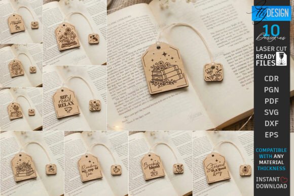 Download Tea Bag Bookmark Laser Cut Bundle | CNC - Tea Collection