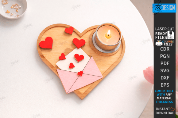 Download Heart Tea Light Candle Holder Laser Cut - Tea Collection