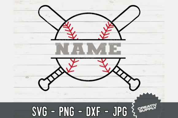 Download Baseball Split SVG Name Monogram Team - Tea Collection